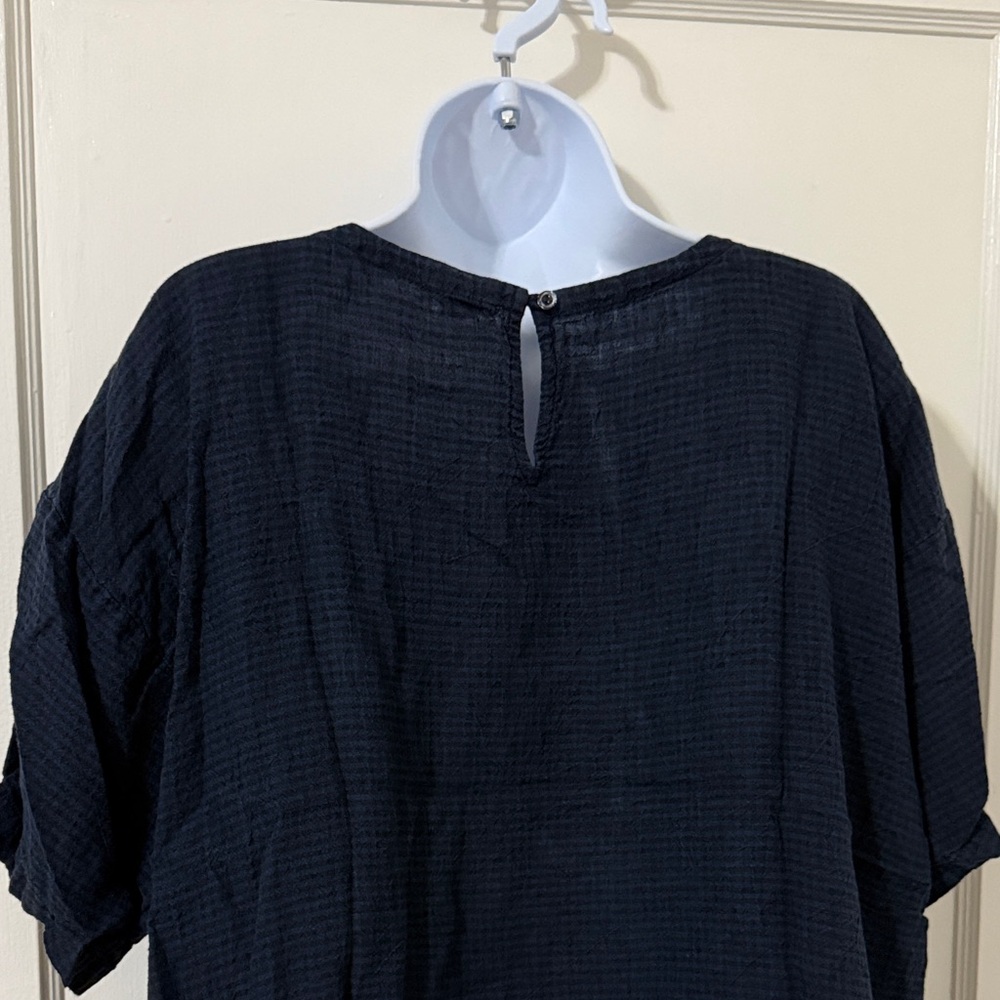 Eileen Fisher Linen Plaid Top - Picture 7 of 16